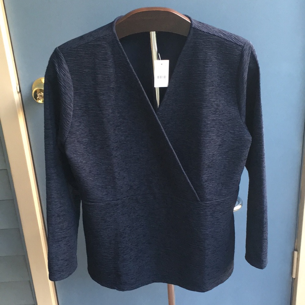 Textured Wrap Top in Women
